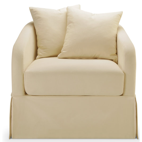 Darby Home Co Chaffin Slipcover Swivel Barrel Chair Wayfair